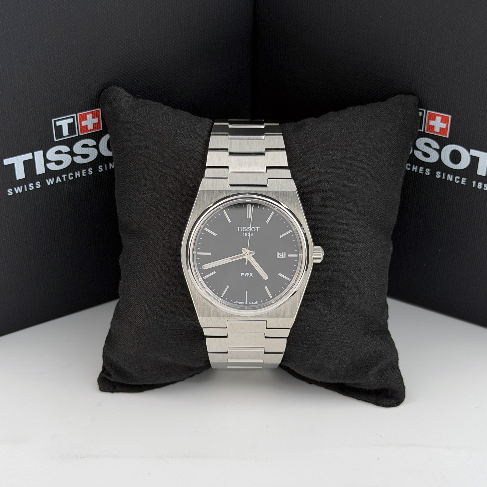 TISSOT PRX 40MM Men's Black Dial Stainless Quartz Watch T137.410.11.051.00