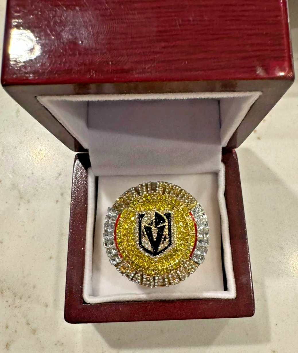 VEGAS GOLDEN KNIGHTS 2023 STANLEY CUP CHAMPION PENDANT RING REPLICA MARK STONE