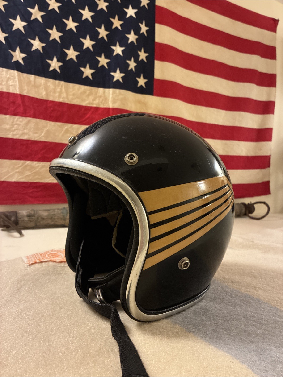 Vintage 1970s RARE Arthur Fulmer AF40 Motorcycle Bike Helmet SZ Medium USA LOOK Vintage 1970s RARE Arthur Fulmer AF40 Motorcycle Bike Helmet SZ Medium USA LOOK