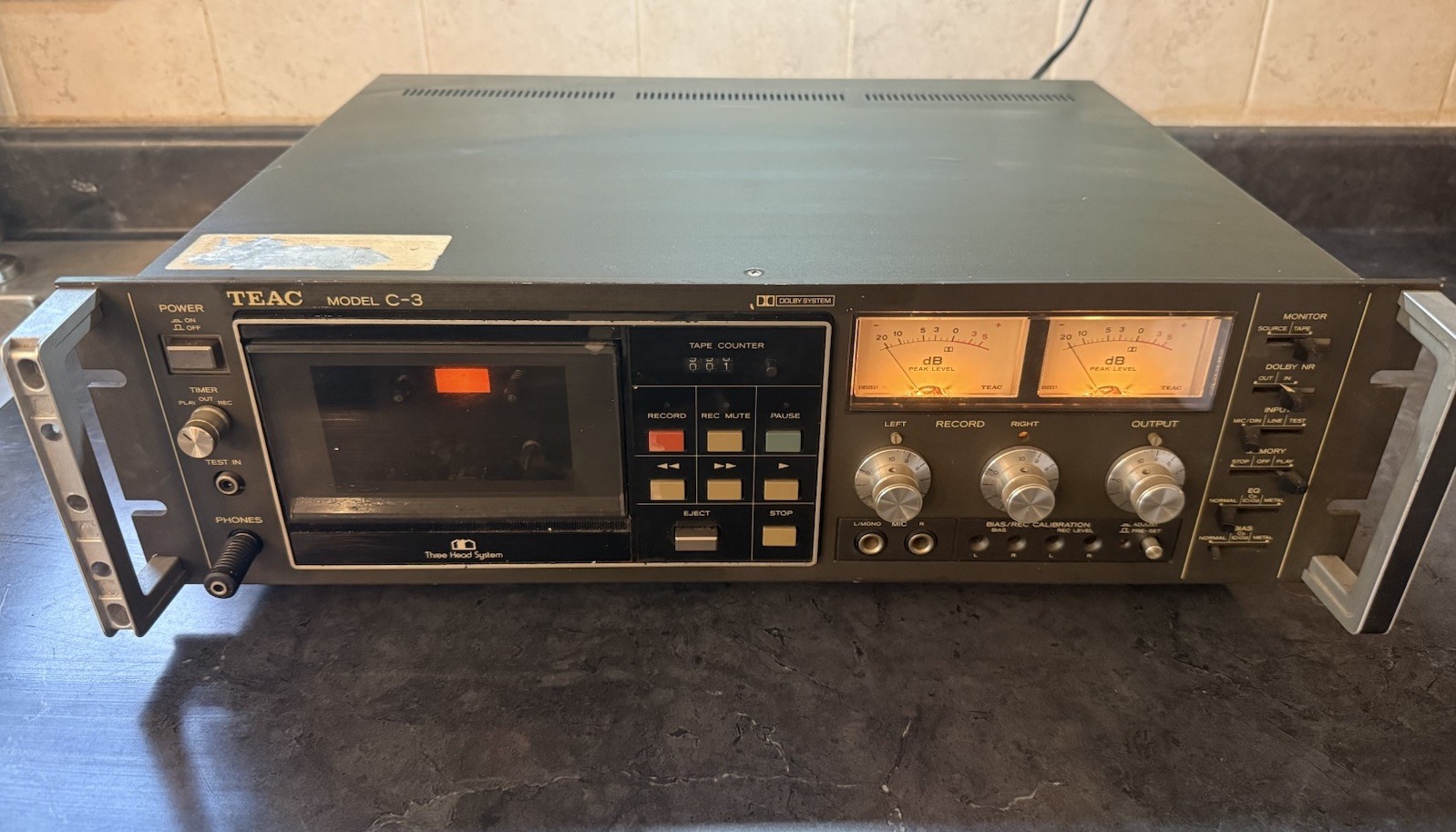 Vintage TEAC MODEL C-3 Cassette Deck - AS IS for parts /repair