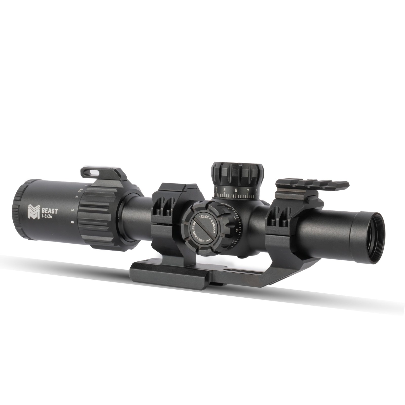 Monstrum Beast SFP 1-6x LPVO Scope with Extra-Low Dispersion Glass | Black