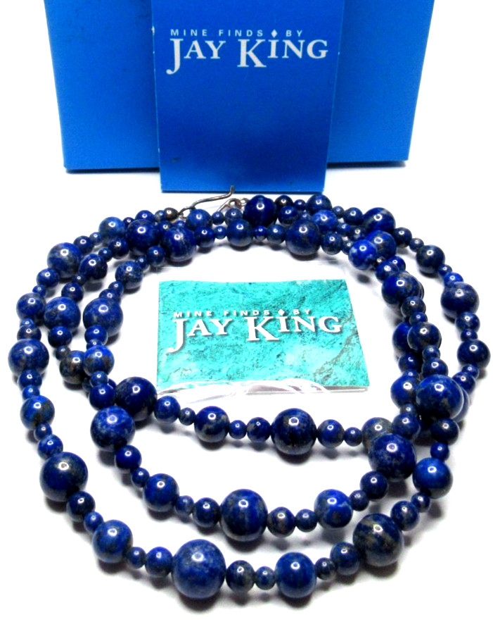 JAY KING DTR Sterling Silver Blue Lapis Long Necklace New in Box
