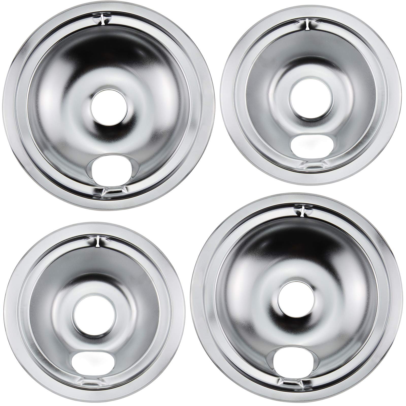 WB31T10010 WB31T10011 Chrome Range Drip Pans by Blutoget- Electric Silver