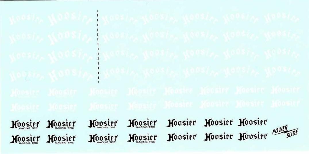 Powerslide Hoosier Tire 1/24 1/25 waterslide Decal Nascar
