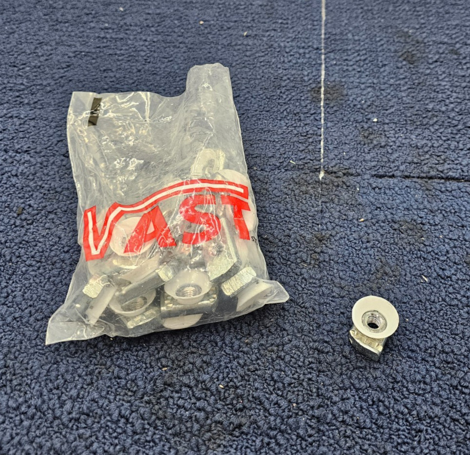 (QTY 25) VAST V225 3/8EZ-25 Ez Cone Top Grip Nut, 3/8