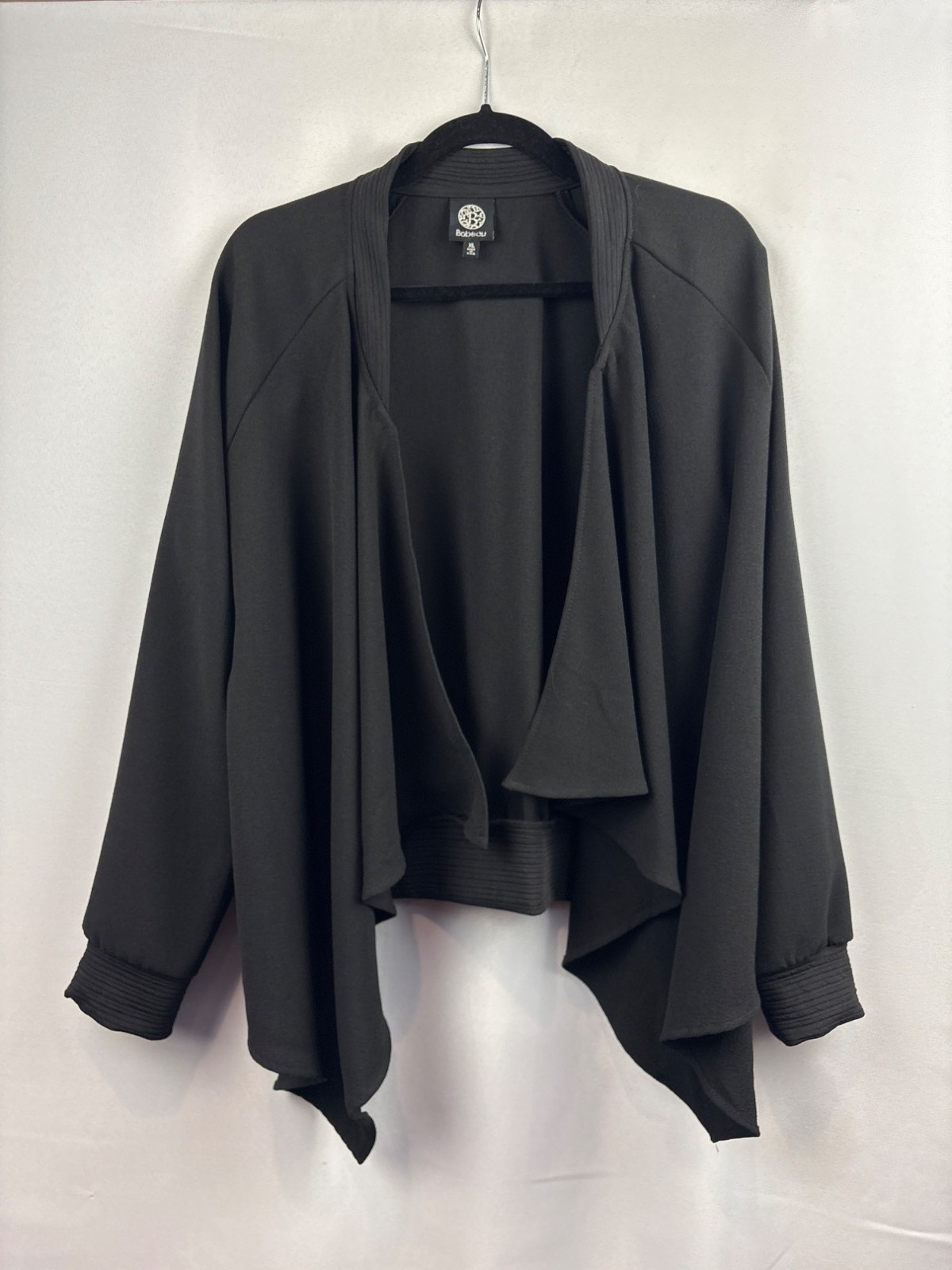 Women’s Bobeau Size XL Black Sweater with Ribbed Cuffs