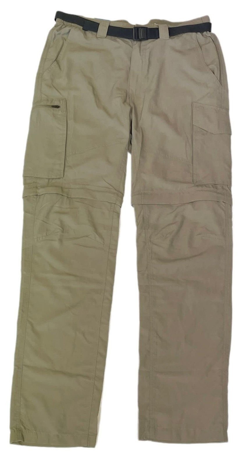 Columbia Mens Kestrel Trail Convertible Cargo Pants Khaki 100 Nylon Outdoor New
