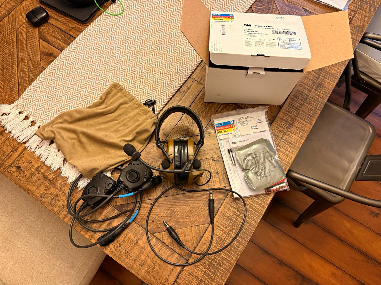 3M Peltor ComTac V dual lead headset BNIB never used