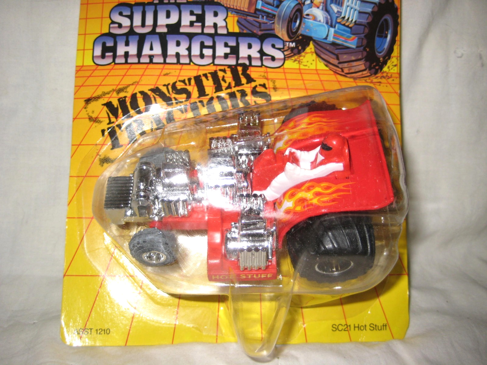 MIP Matchbox Super Chargers SC21 Hot Stuff Tractor, Red with 4 Chrome Motors