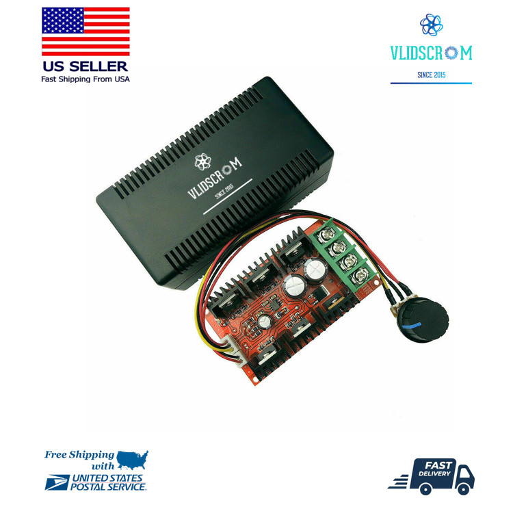 DC Brush Motor Speed Controller PWM 10-50V 40A 2000W Governor HHO RC Fan Pump