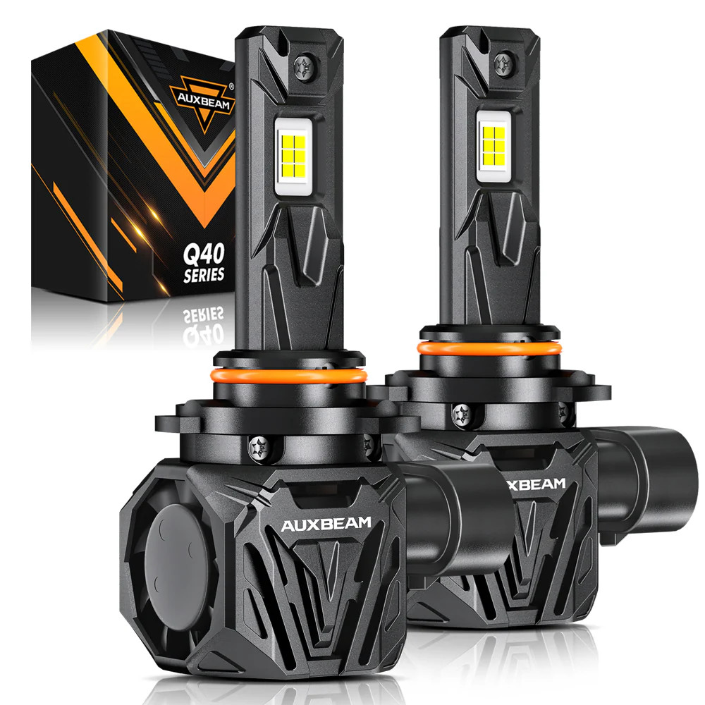 AUXBEAM Q40 Canbus HB3 9005 LED Headlight High Low Beam 6500K White 120W 30000LM