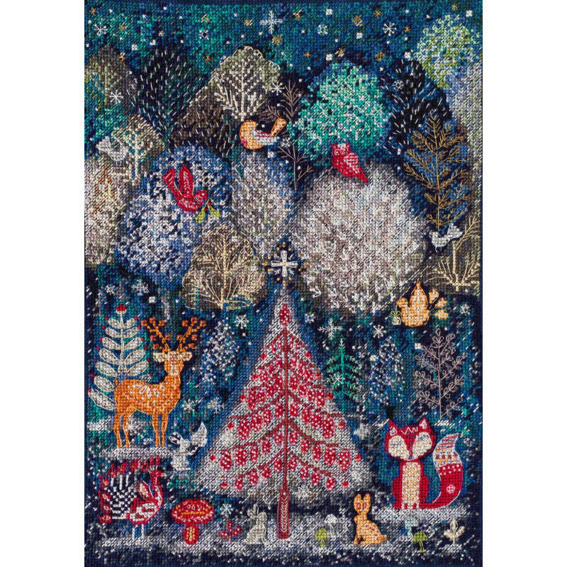 Abris Art Cross stitch kit In the winter forest one day AH-153 Abris Art Cross stitch kit In the winter forest one day AH-153