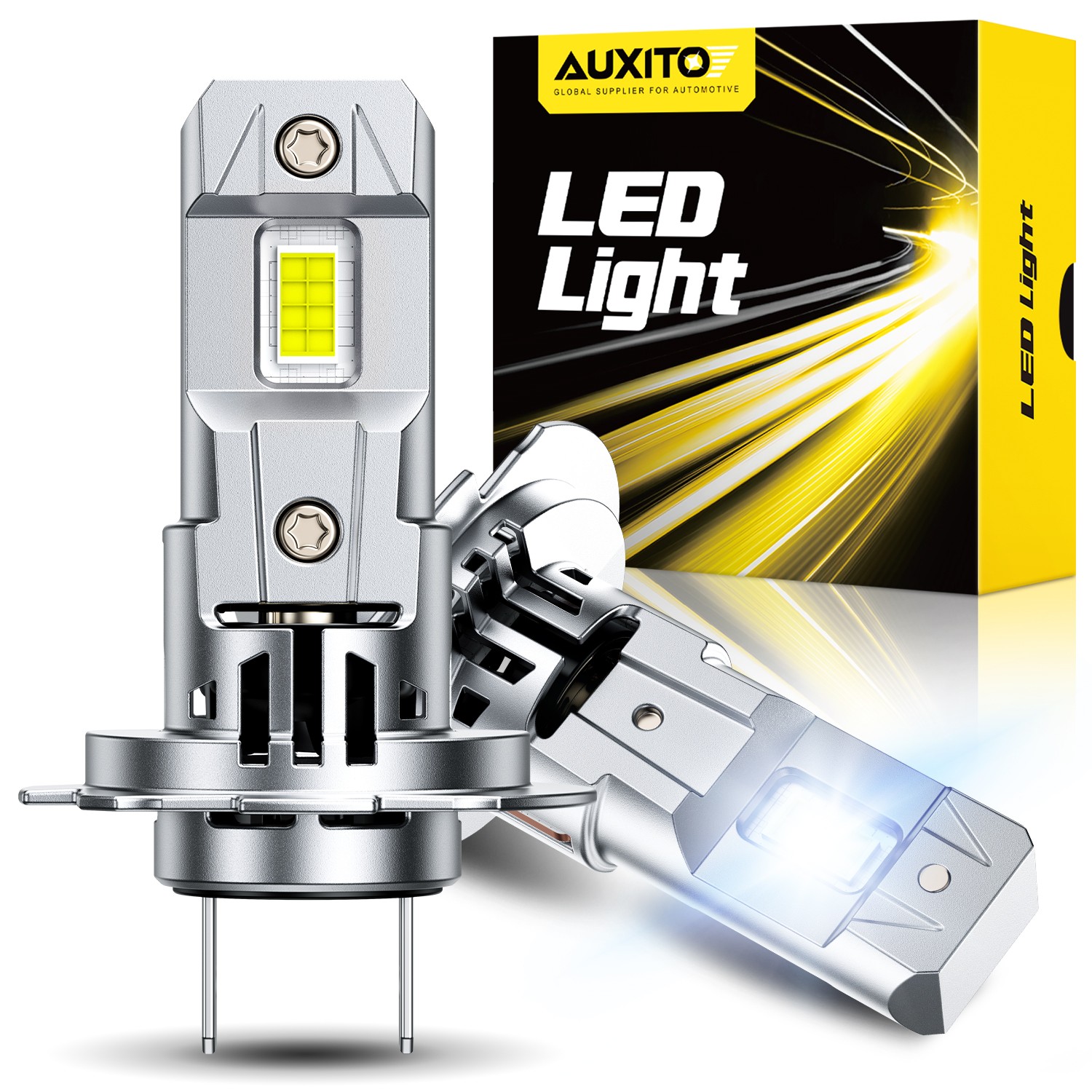 2x H7 LED Headlight Bulb Kit High Low Beam 200W 80000LM Super Bright 6500K White
