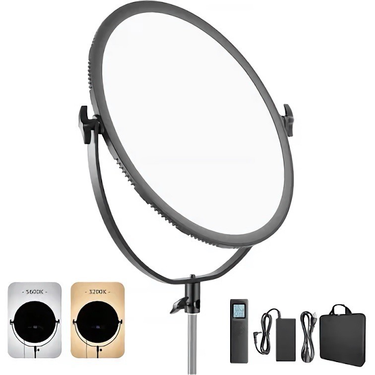 Neewer NL-200ARC LED Video Light Round Panel 3200K-5600K Ultra-Thin with Case Neewer NL-200ARC LED Video Light Round Panel 3200K-5600K Ultra-Thin with Case