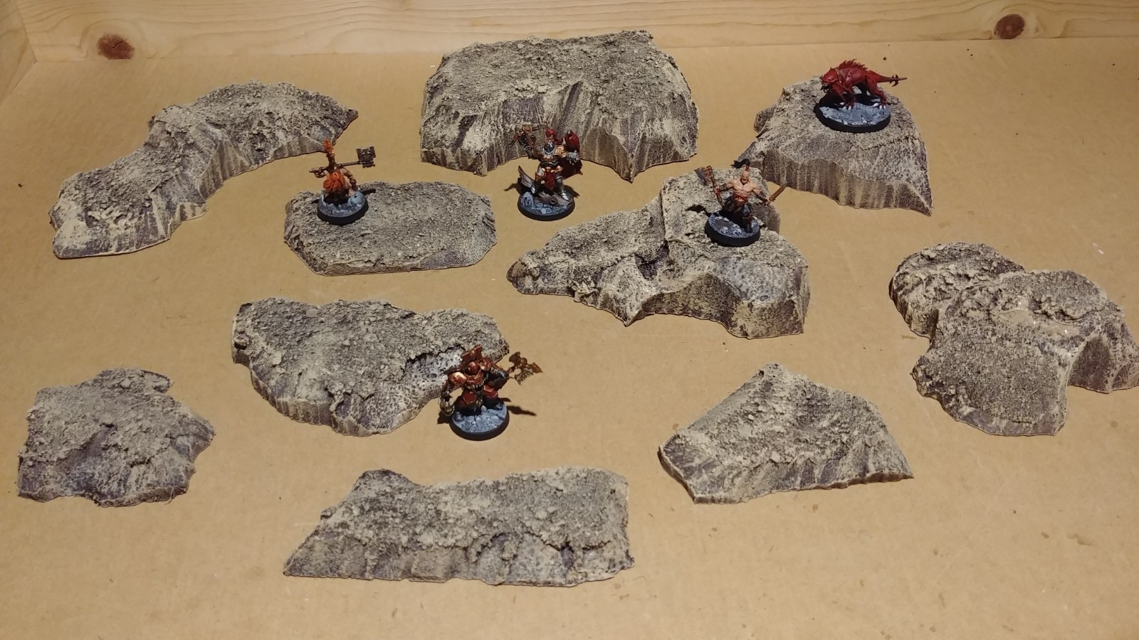 Wargaming Terrain - Medium Box Set of Hills Wasteland or Desert Finish