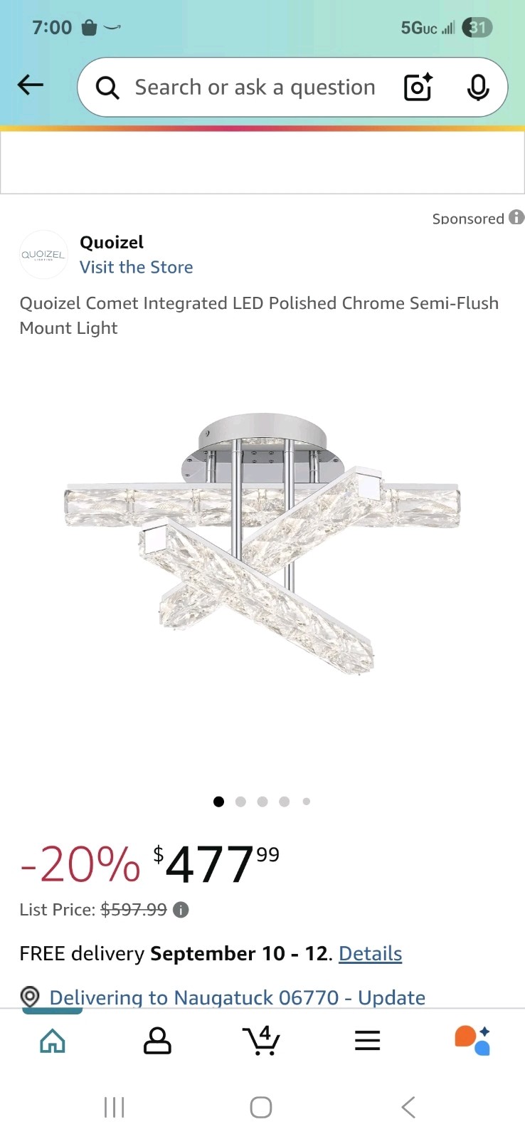 Quoizel Light Chrome  Finish