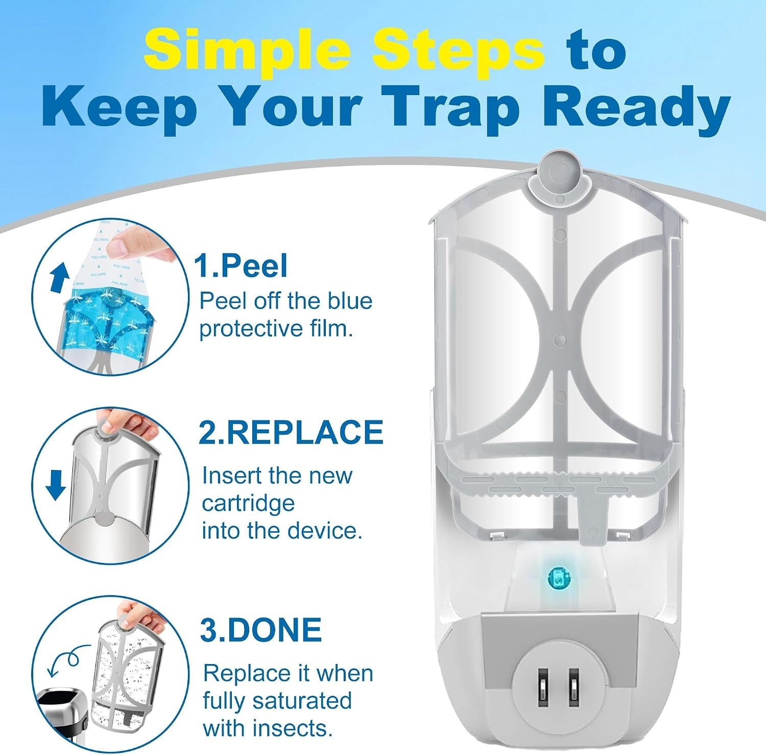10 Pack Flying Trap REFILLS Compatible with Flying Insect Trap Refill 10 Pack Flying Trap REFILLS Compatible with Flying Insect Trap Refill