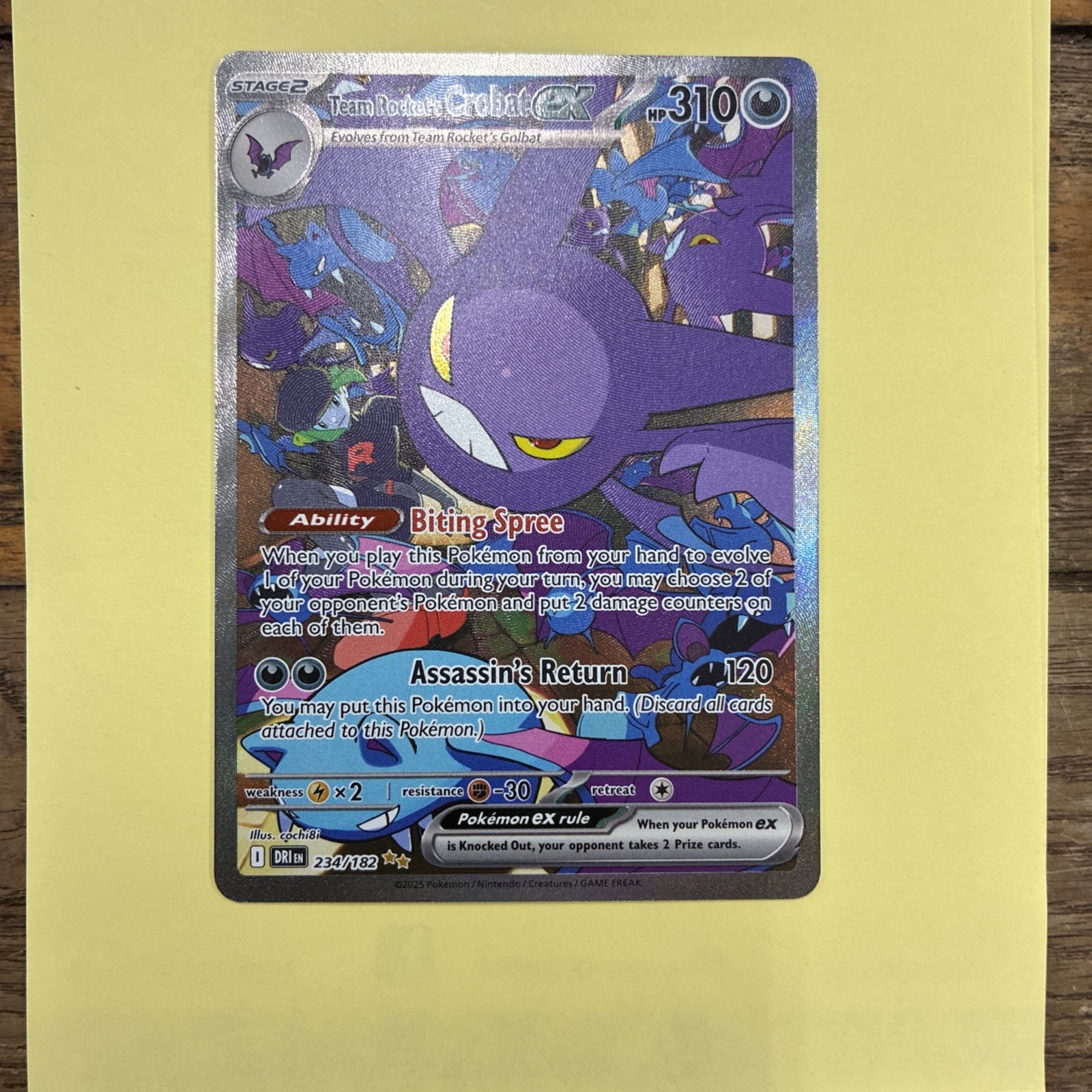 Pokémon Team Rocket\'s Crobat ex 234/182 SIR Destined Rivals Full Art - Mint/NM Pokémon Team Rocket\'s Crobat ex 234/182 SIR Destined Rivals Full Art - Mint/NM