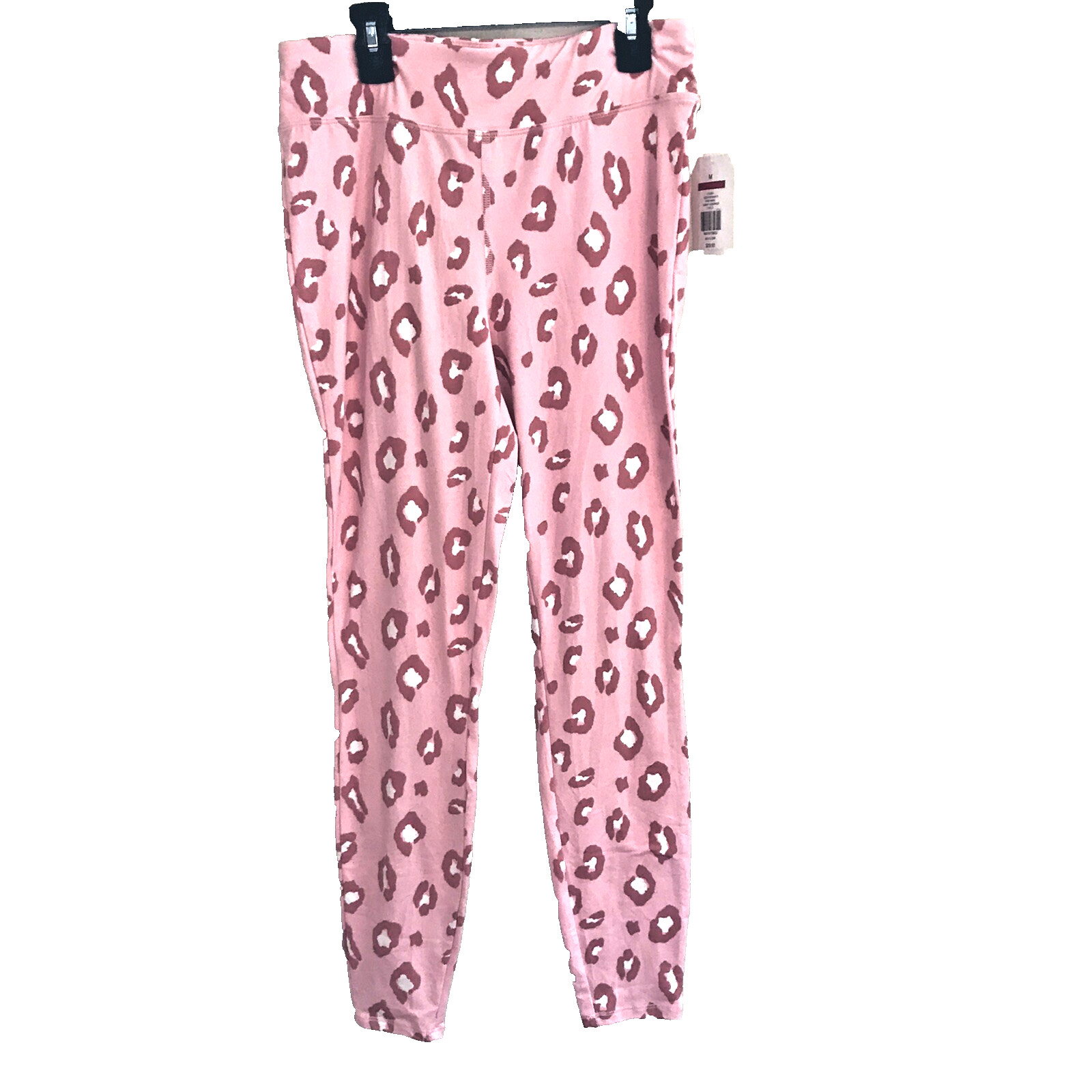 NWT Wonderly Studio Woman\'s Size Medium Pink/White Animal Print Leggings