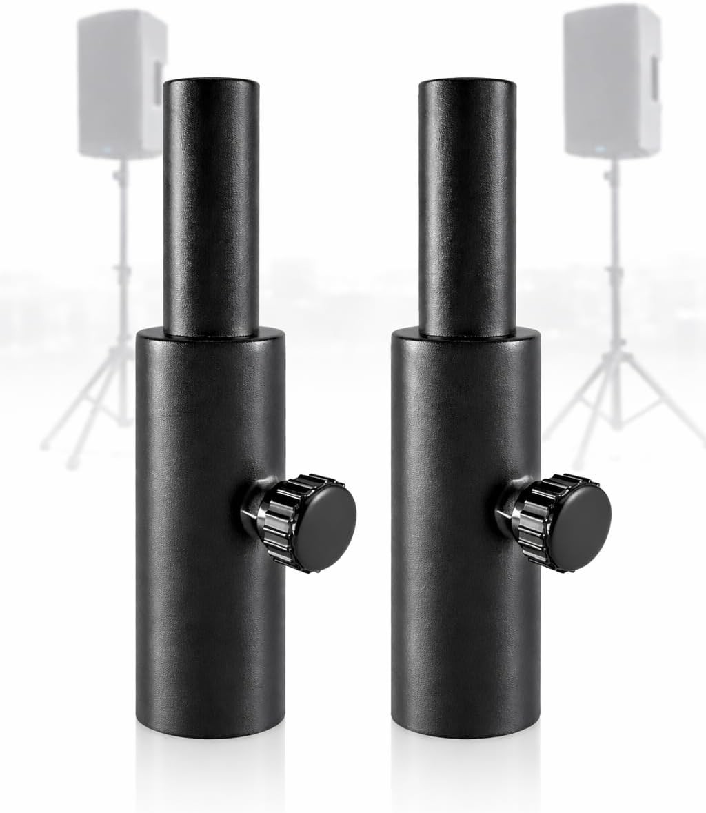 35mm to 25mm Speaker Stand Adapter Pair with Locking Knob, Fits 1\ 35mm to 25mm Speaker Stand Adapter Pair with Locking Knob, Fits 1\