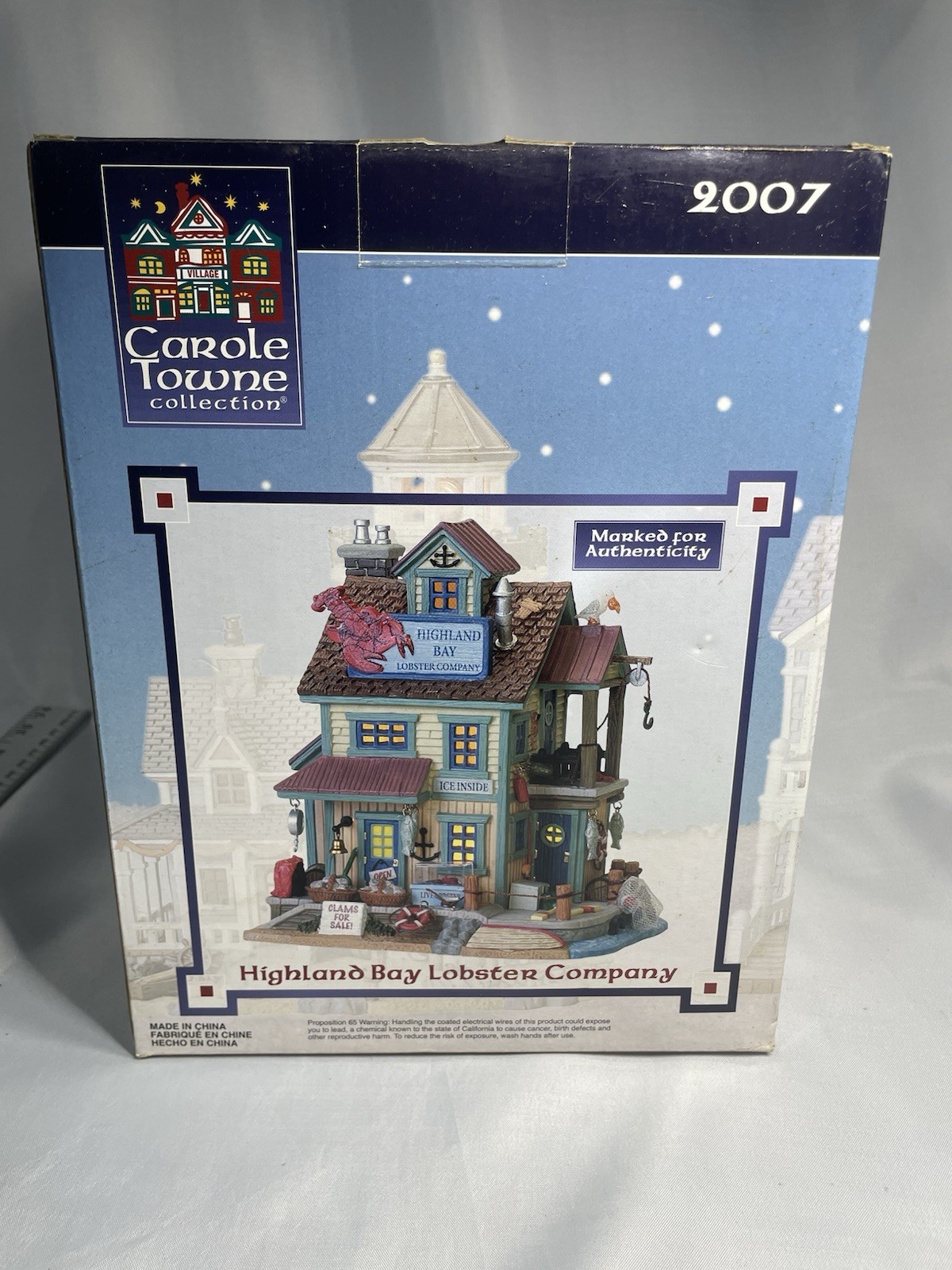 Lemax Carole Town Collection Highland Bay Lobster Company Rare 2007 W/ Light Lemax Carole Town Collection Highland Bay Lobster Company Rare 2007 W/ Light