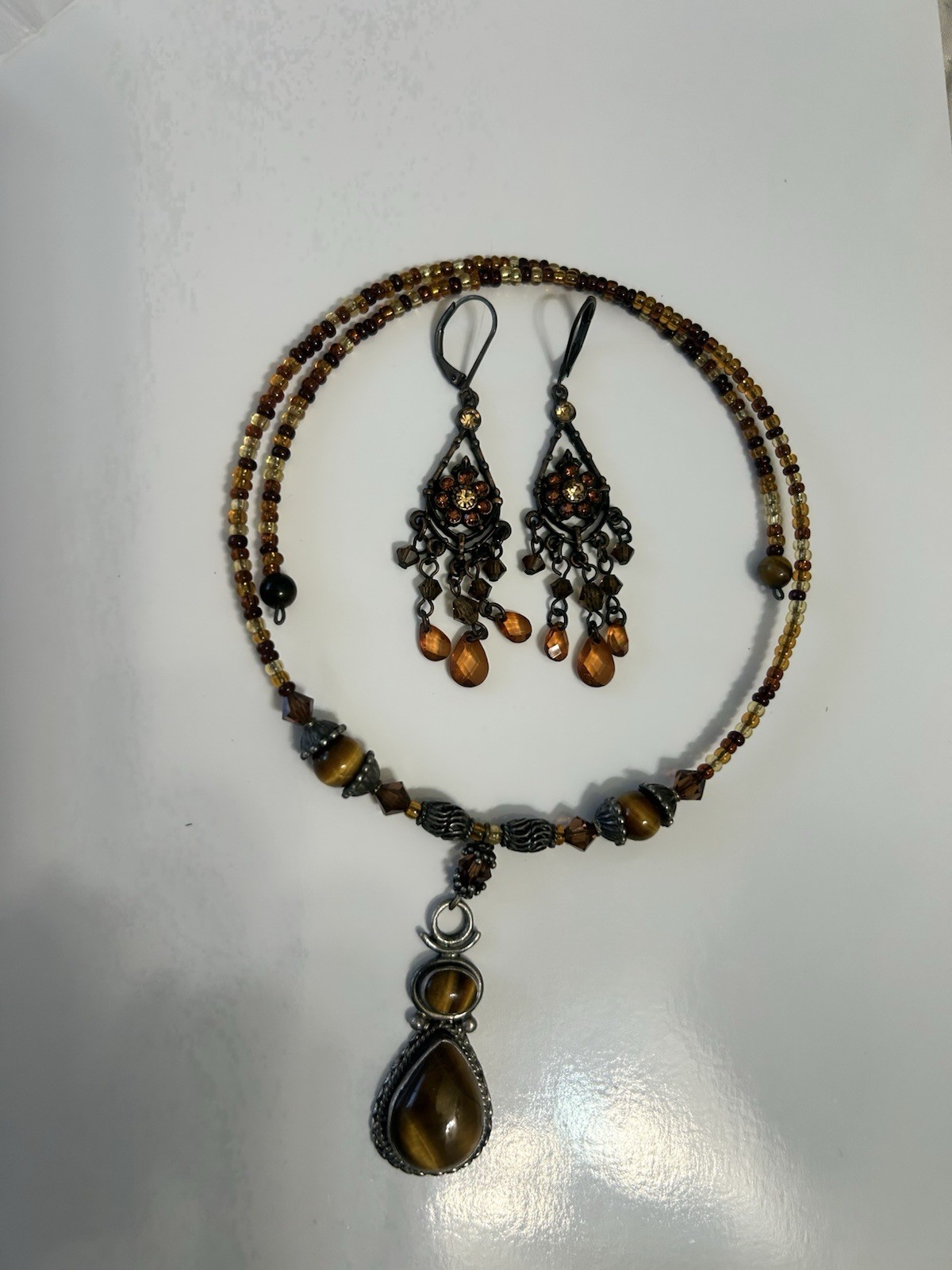 a vintage artisan statement jewelry set a vintage artisan statement jewelry set