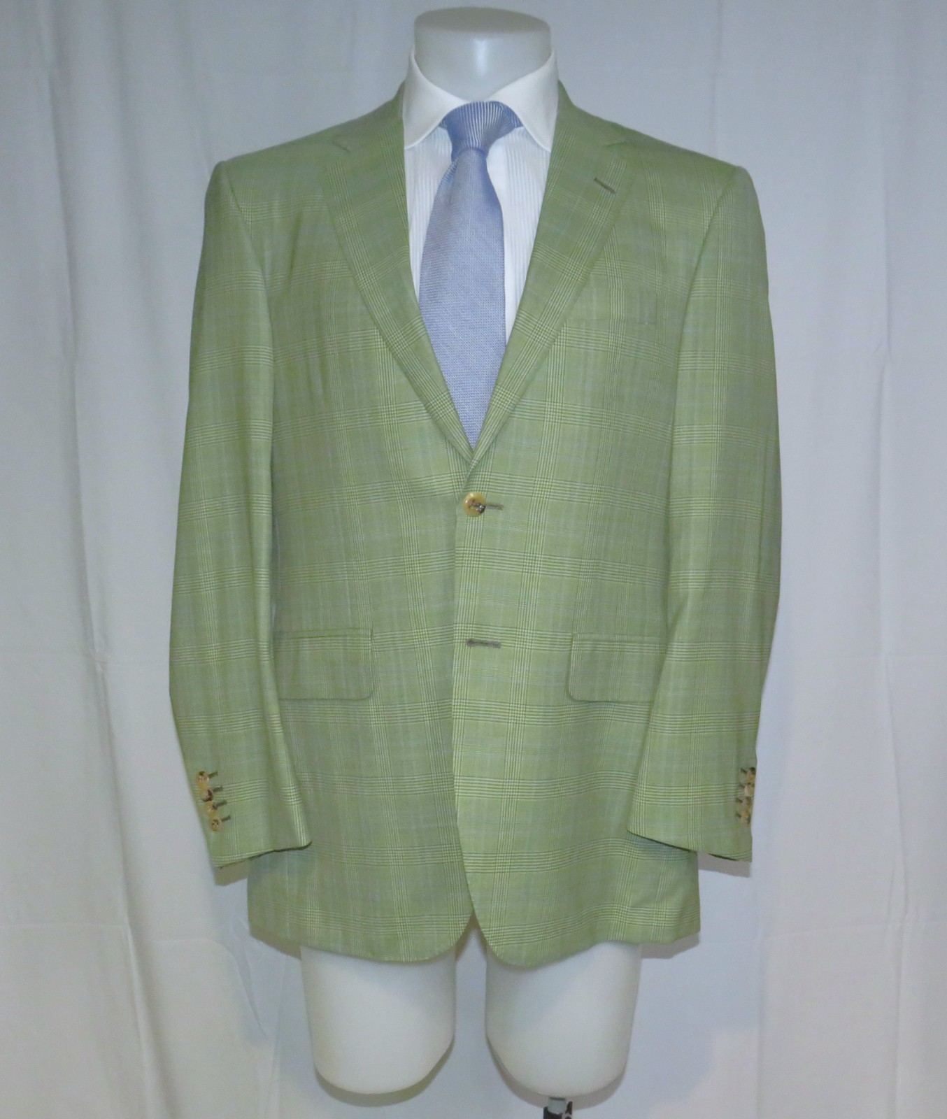OXXFORD Radcliff Silk Blend Green Plaid Two Button Sport Coat 40R NWOT OXXFORD Radcliff Silk Blend Green Plaid Two Button Sport Coat 40R NWOT