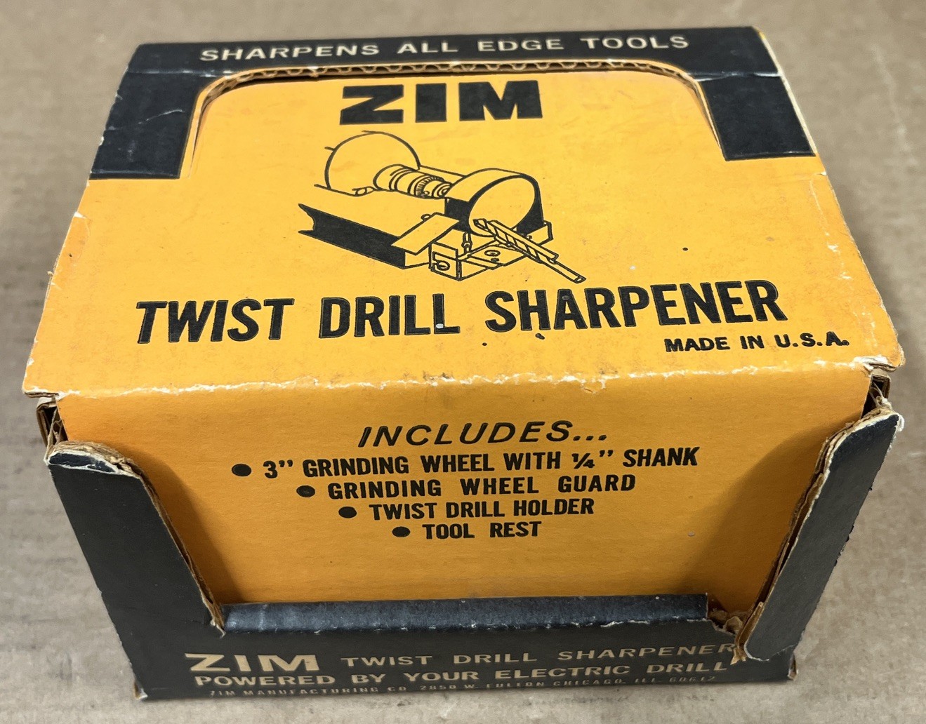 Vintage ZIM Twist Drill Bit Sharpener