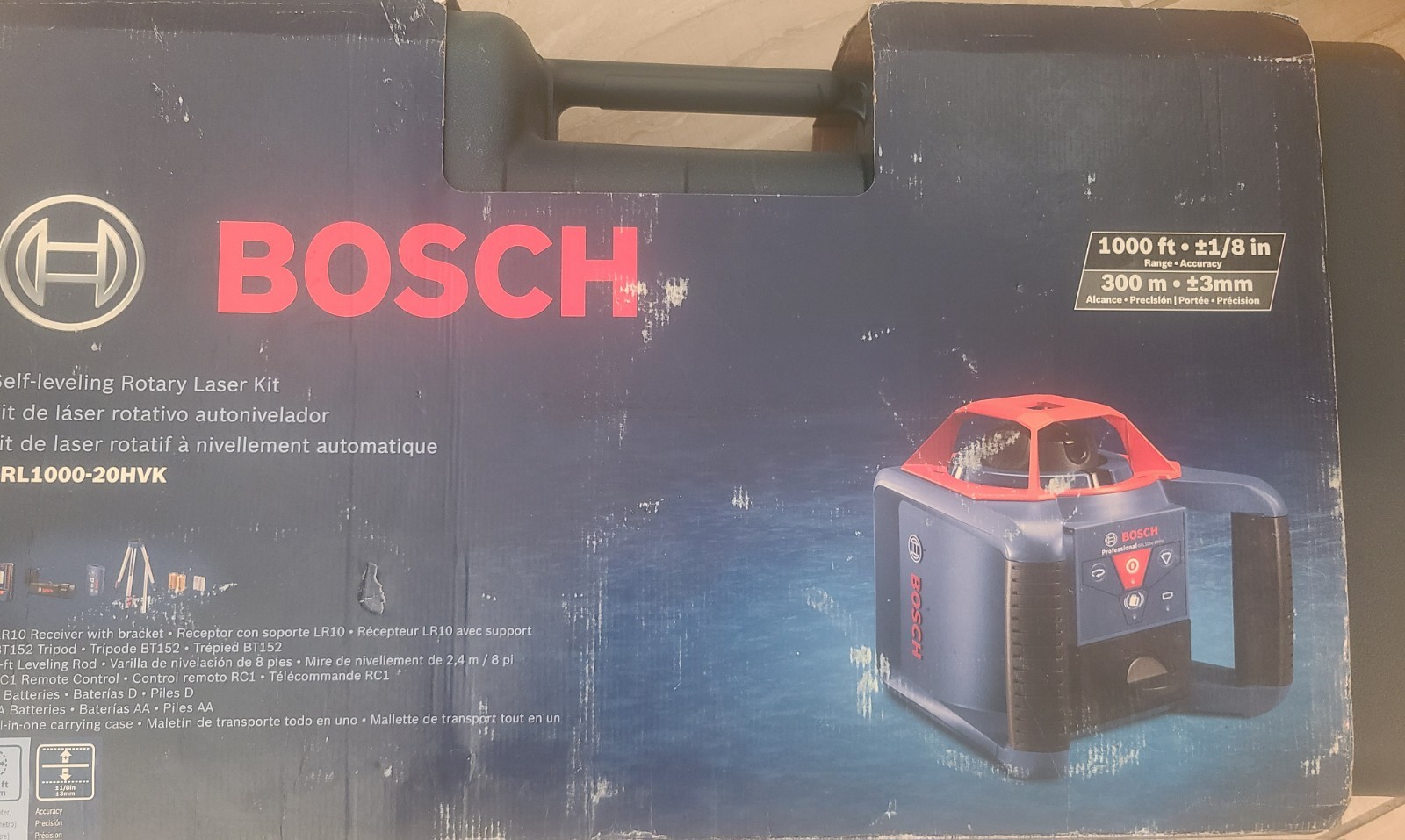 Bosch GRL1000 Professional 1000 Feet Self-Leveling Rotary Laser Complete Kit