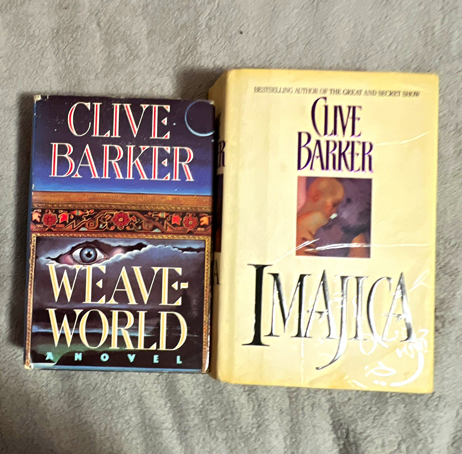 Clive Barker Weaveworld 1990 Hardcover HarperCollins Dust Jacket Ex-Library