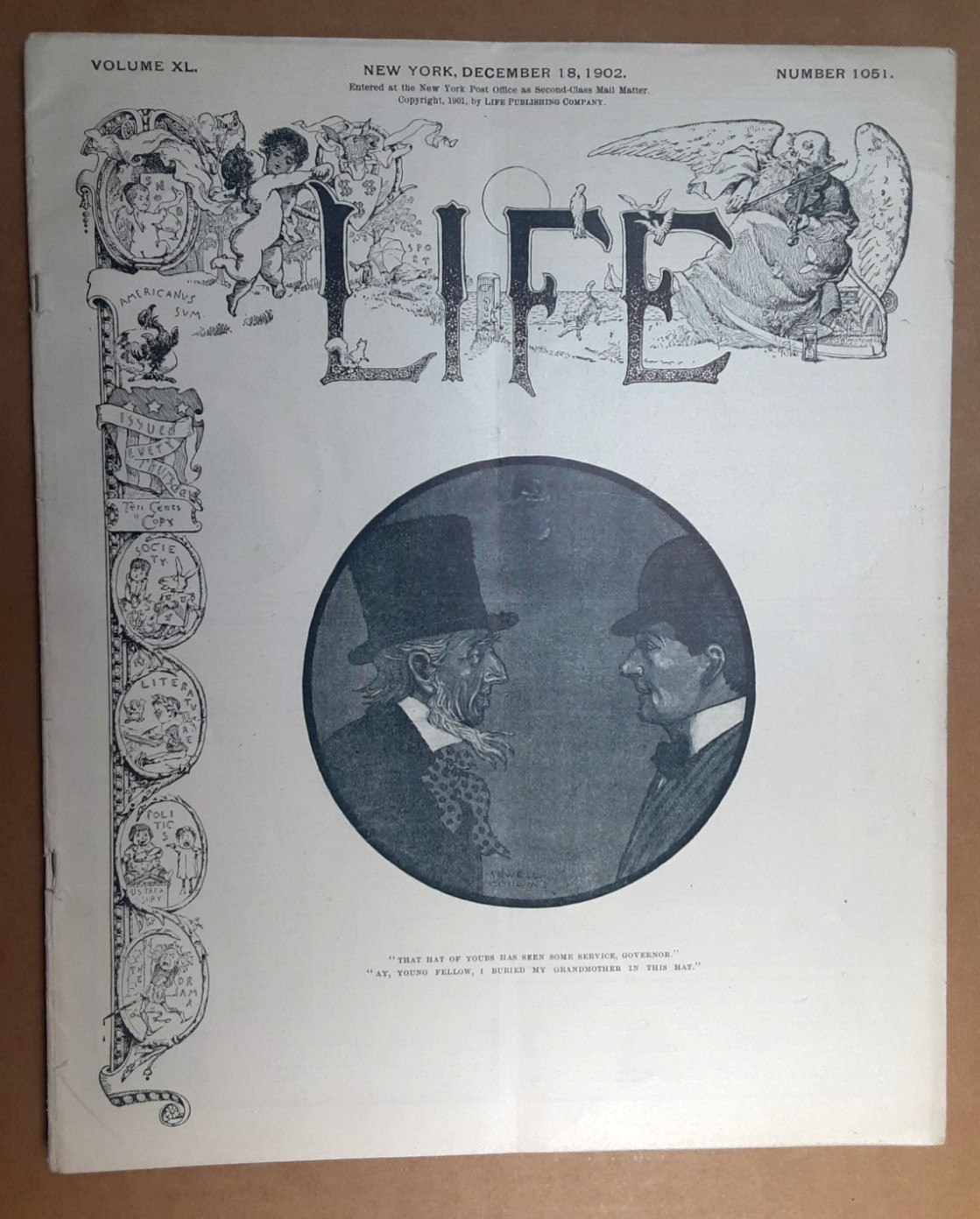 Vintage 1902 LIFE Magazine~LIFE & ADVENTURES of SANTA CLAUS Ads~L. Frank BAUM