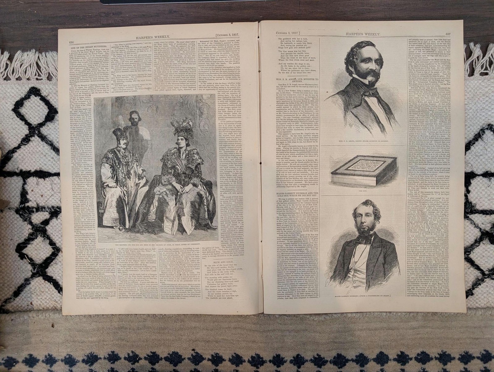 1857 California Mining Life Harpers Weekly October 03 Central America Wreck