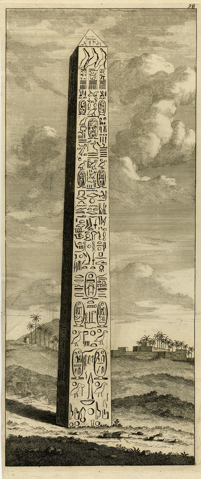 Antique Print-Depiction of an obelisk-Bruyn-1698