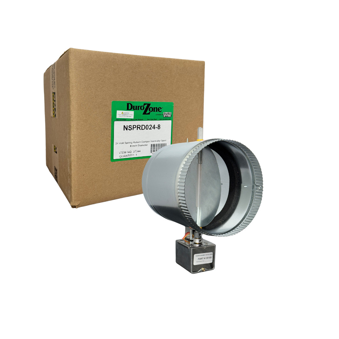 DuroZone 8” HVAC Motorized NSPRD Spring Return Damper – 24Volt AC, Zone Control DuroZone 8” HVAC Motorized NSPRD Spring Return Damper – 24Volt AC, Zone Control