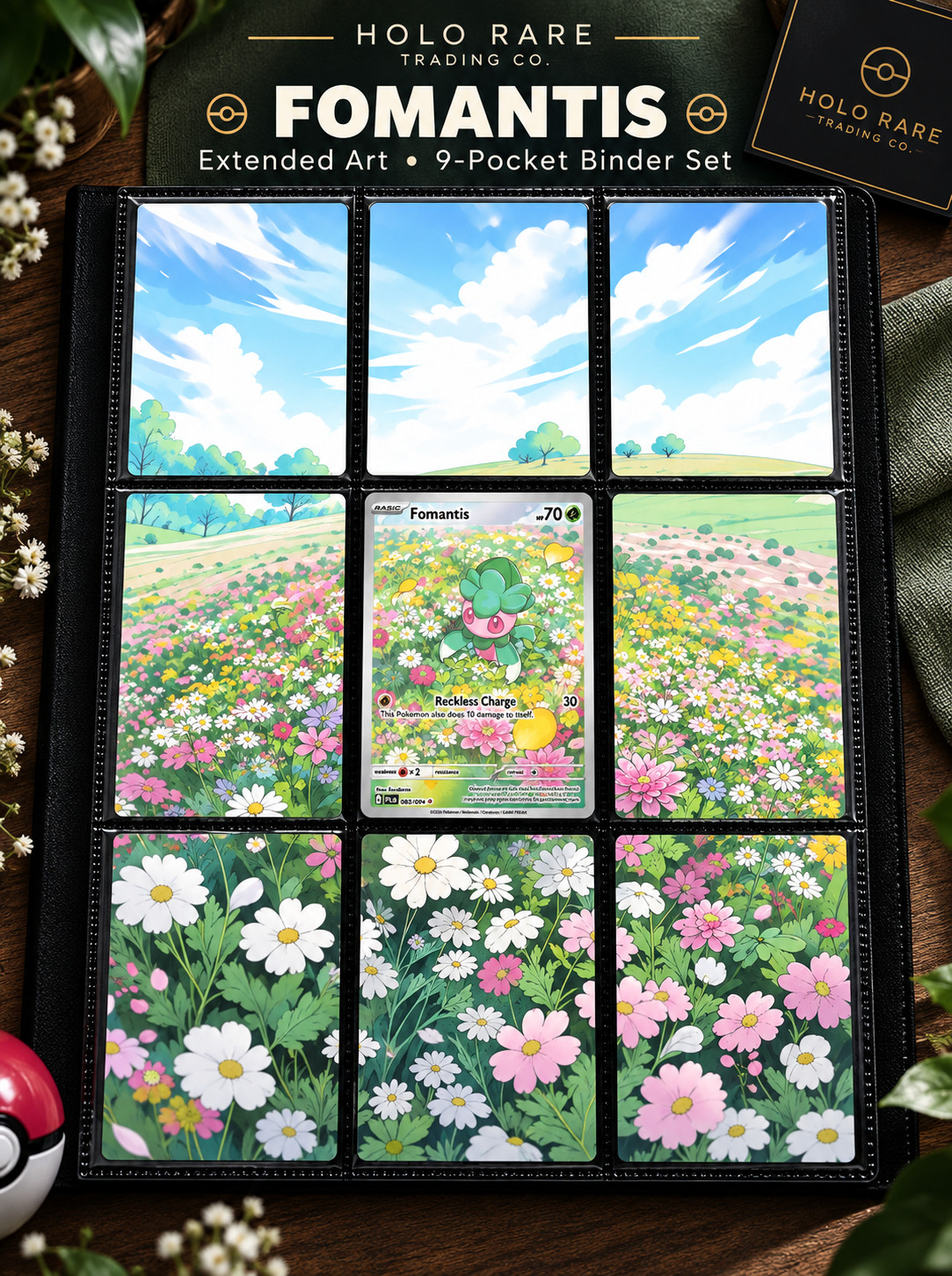 Pokemon Fomantis 085 Extended Art Binder Insert 9-Pocket