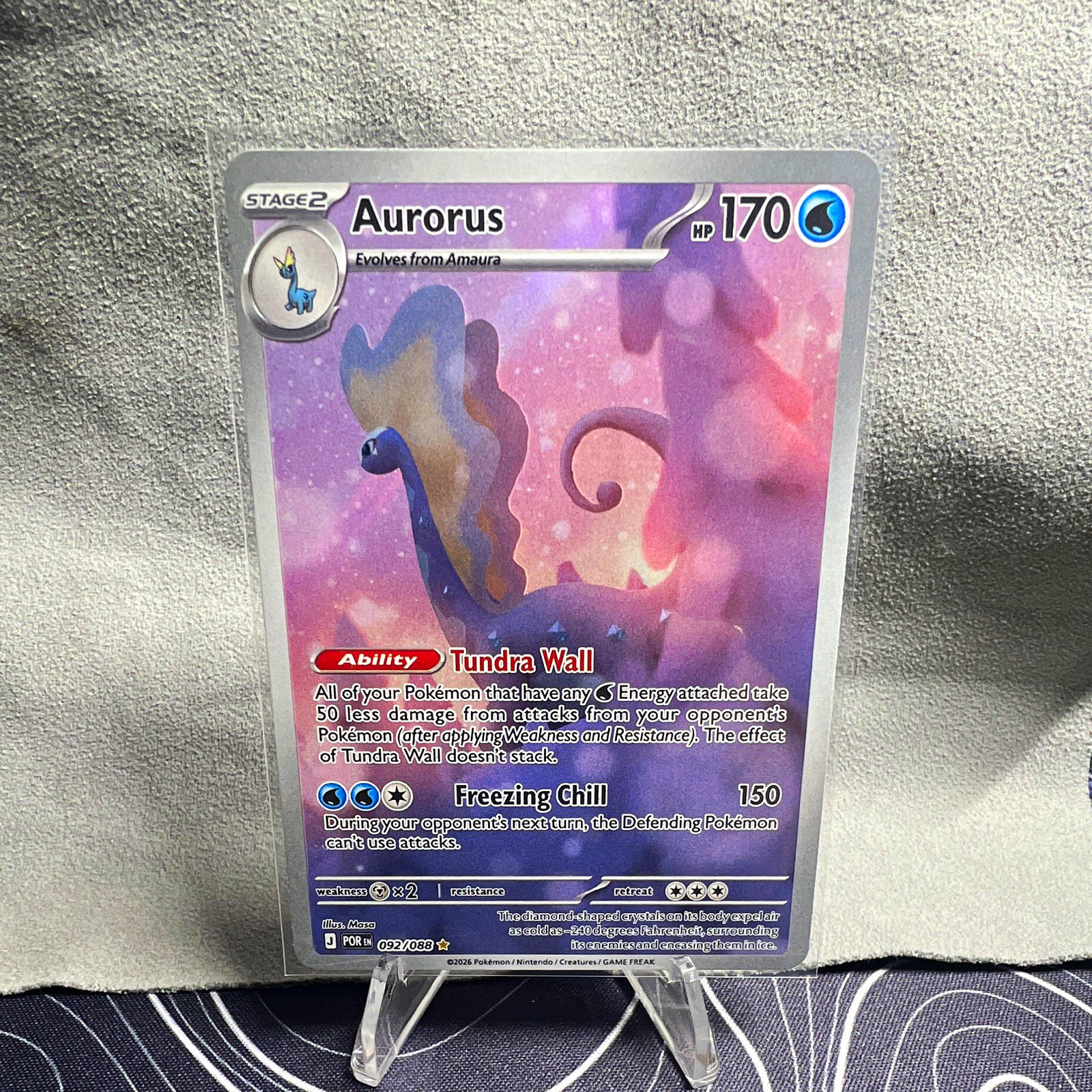 The Pokémon Company Aurorus 092/088 Holo Rare Stage 2 HP170 English 2026 The Pokémon Company Aurorus 092/088 Holo Rare Stage 2 HP170 English 2026