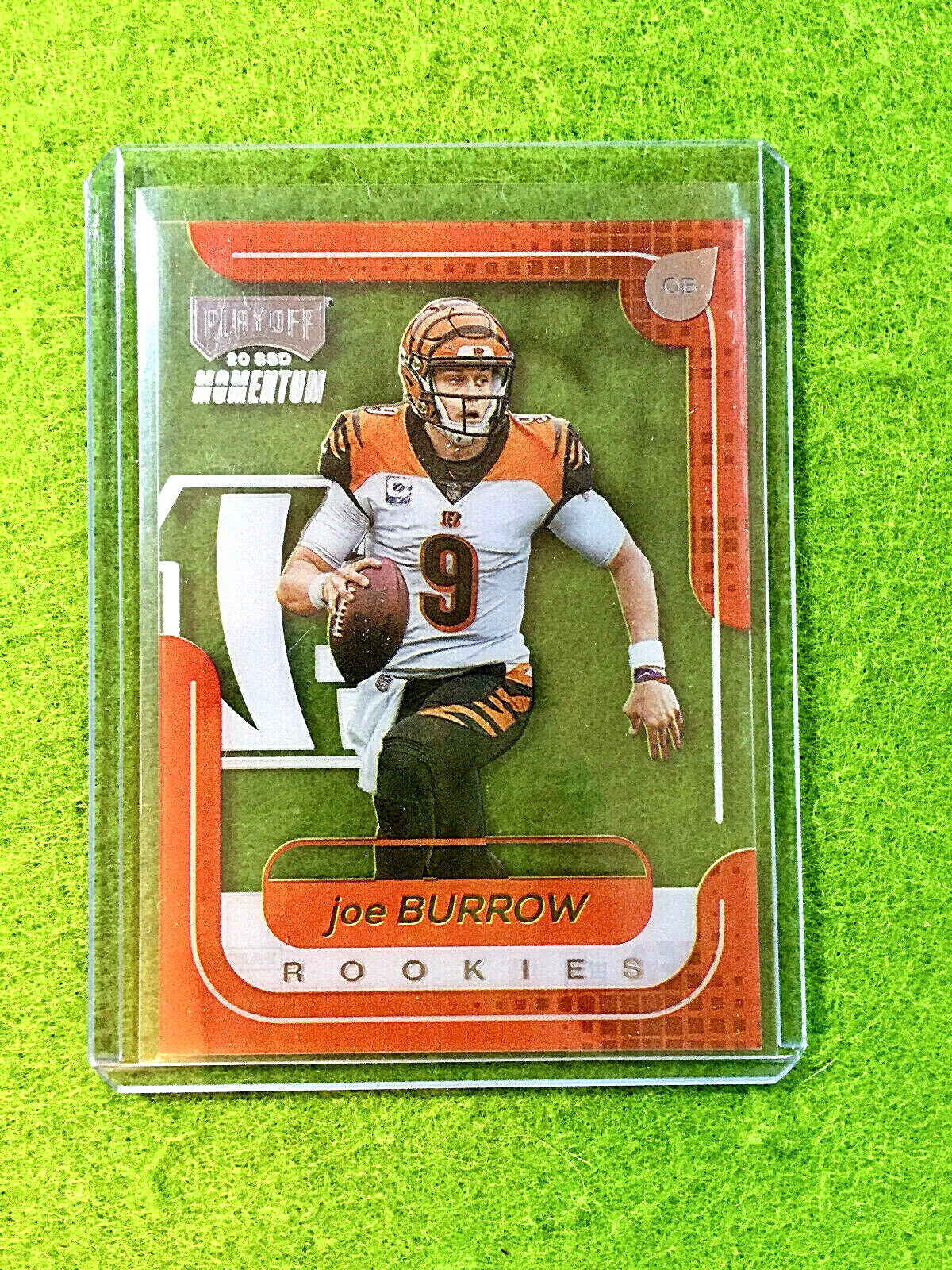 JOE BURROW ROOKIE CARD JERSEY #9 BENGALS RC 2020 Panini Playoff Joe Burrow CLEAR JOE BURROW ROOKIE CARD JERSEY #9 BENGALS RC 2020 Panini Playoff Joe Burrow CLEAR