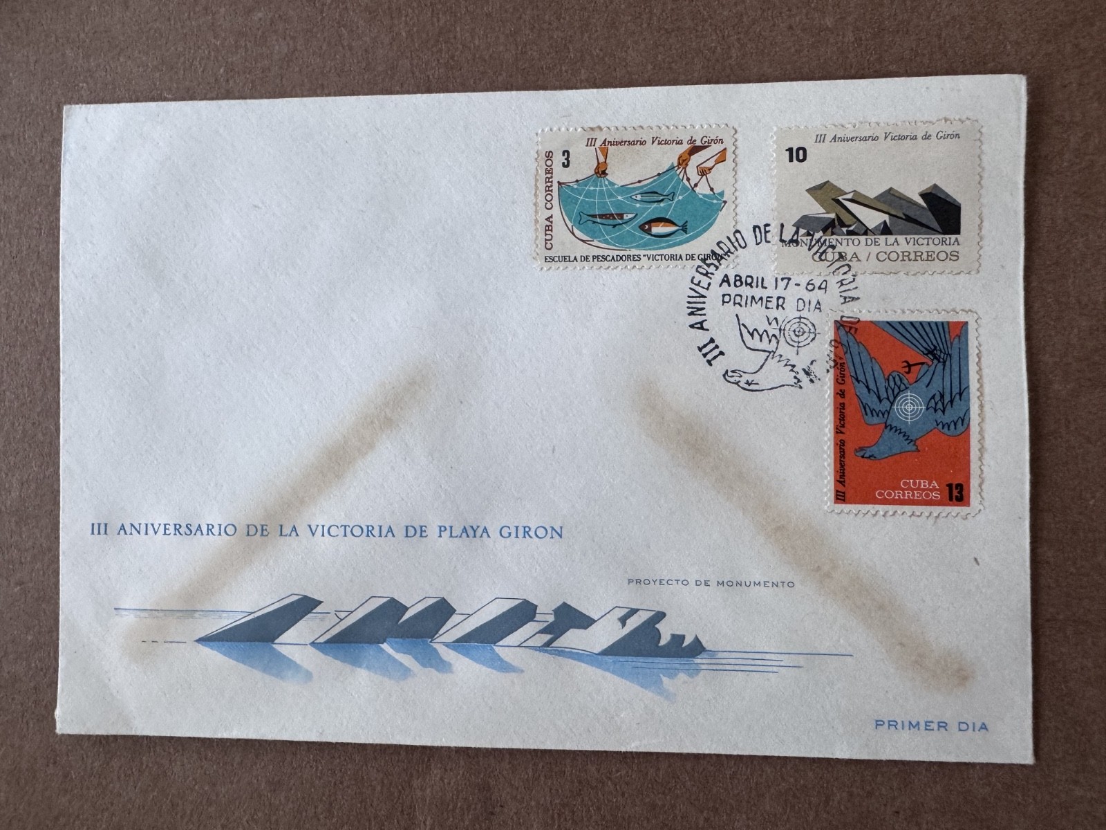 1964 3rd Ann. Victoria de Playa Giron Caribbean FDC