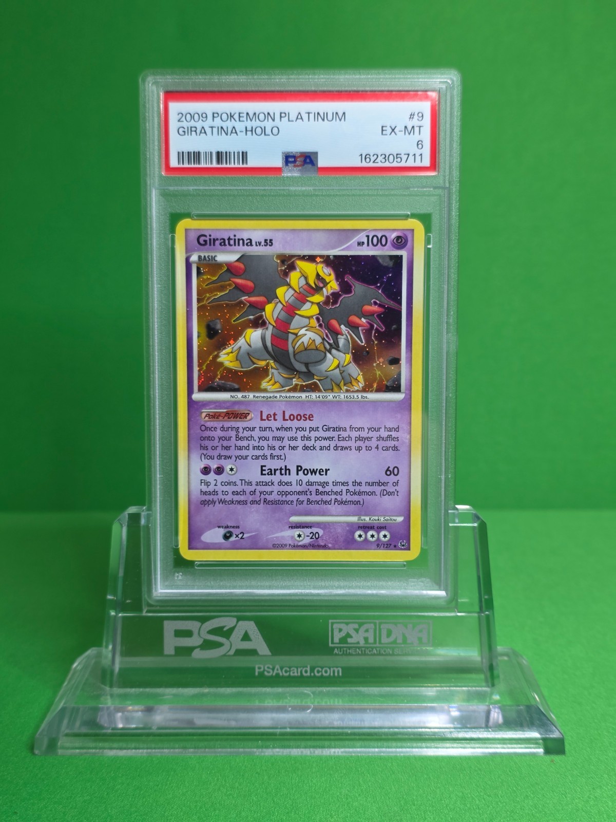 2009 POKEMON PLATINUM 9 GIRATINA-HOLO PSA 6