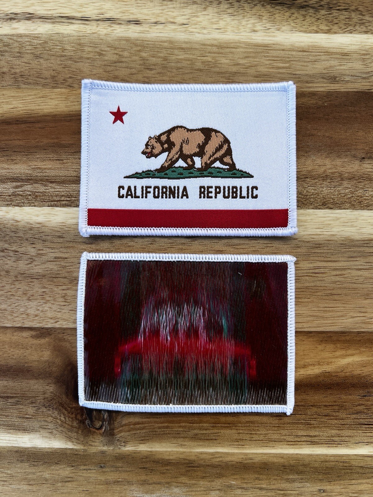 CALIFORNIA STATE FLAG Woven Patch w/Iron On Backing applique republic emblem CALIFORNIA STATE FLAG Woven Patch w/Iron On Backing applique republic emblem