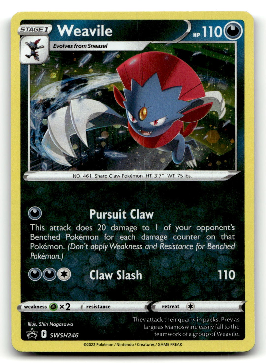 Weavile (Cosmos Holo) Holofoil [SWSD-SWSH246] NM