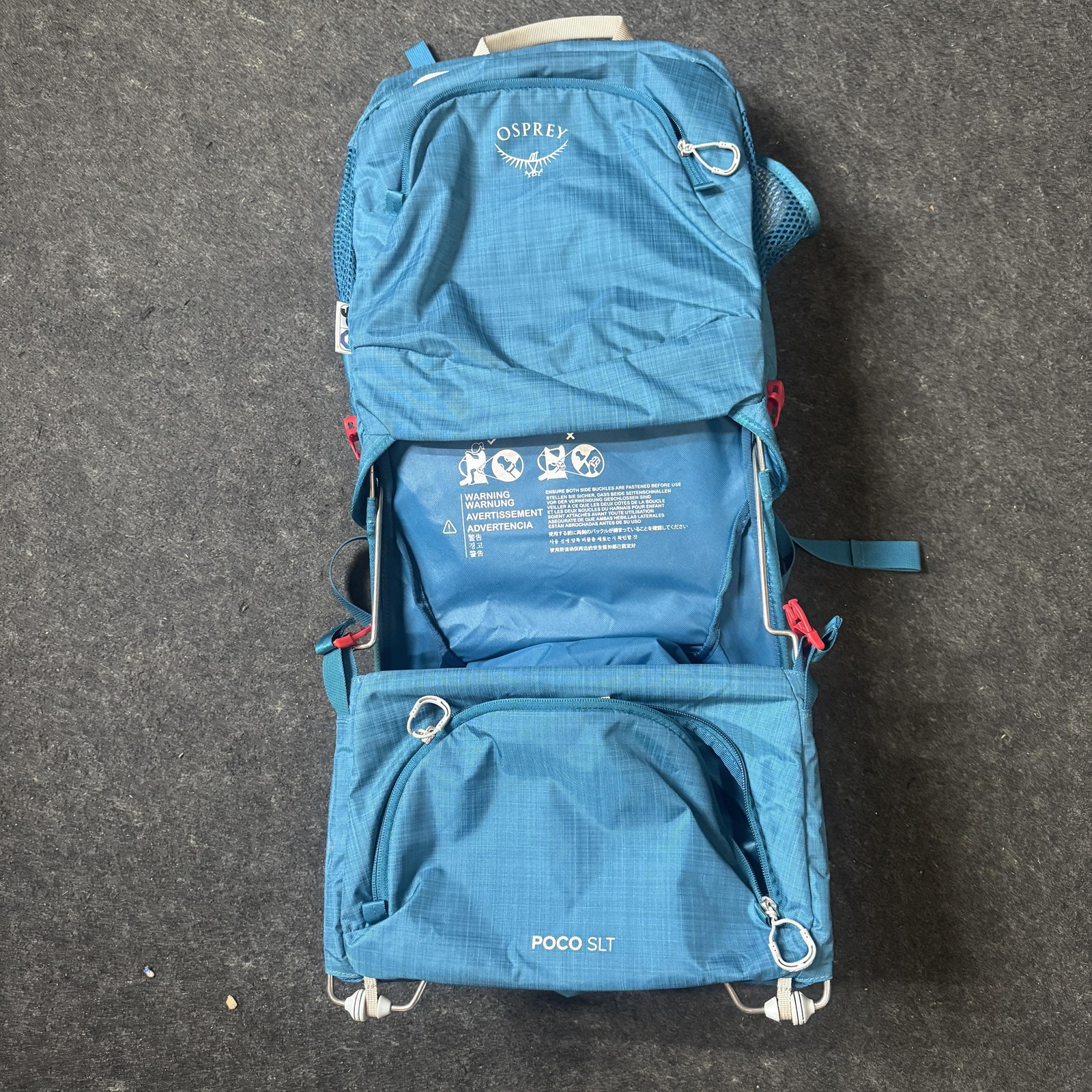 Osprey Poco SLT Lightweight Child Carrier Backpack, Blue Green OS