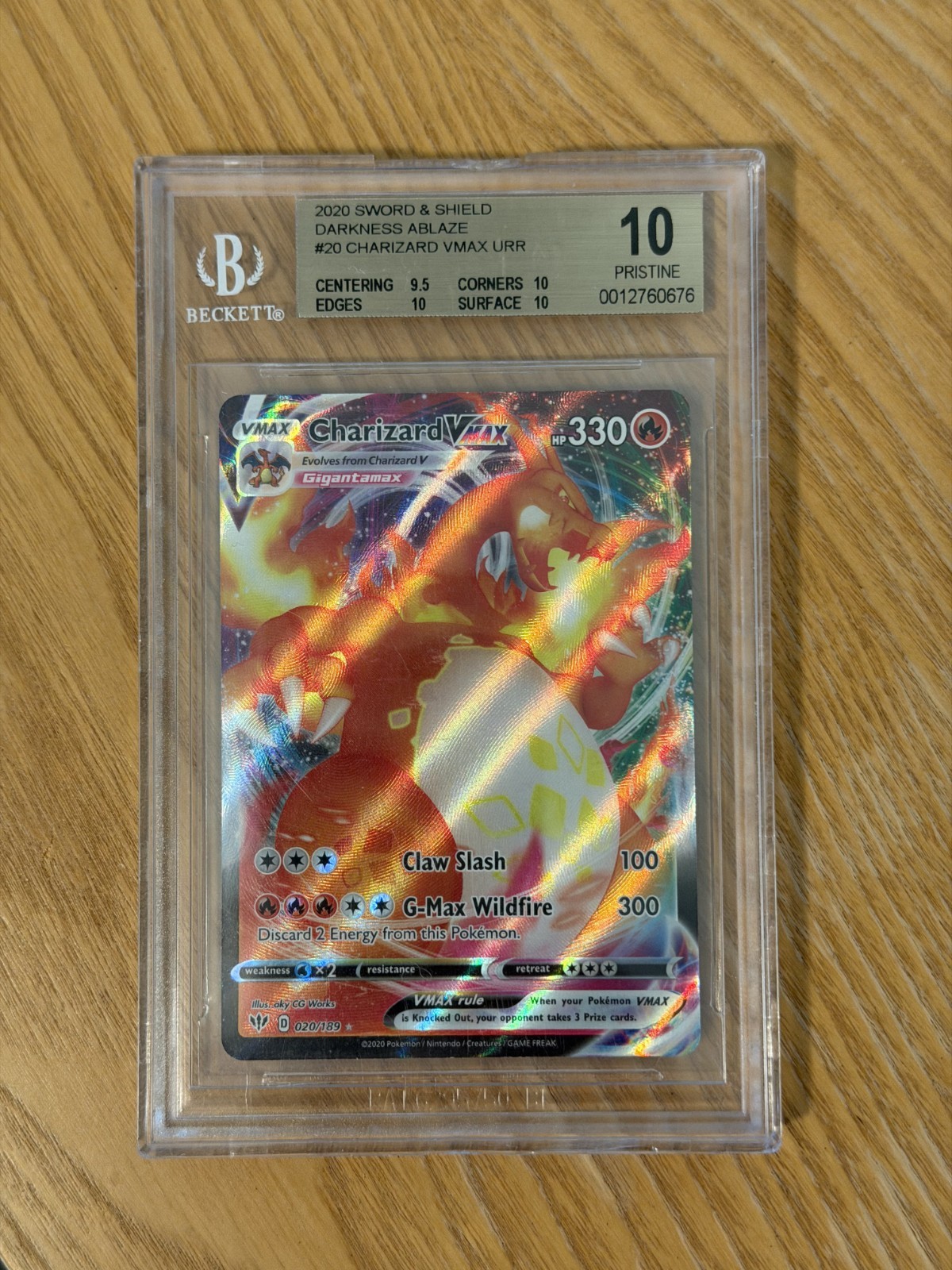 2020 Pokemon Sword & Shield Darkness Ablaze #020 Charizard VMAX Pristine BGS 10 2020 Pokemon Sword & Shield Darkness Ablaze #020 Charizard VMAX Pristine BGS 10