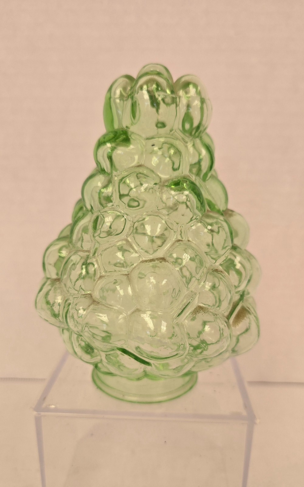 Vintage Antique Uranium Vaseline Glass Grape Cluster *RARE*