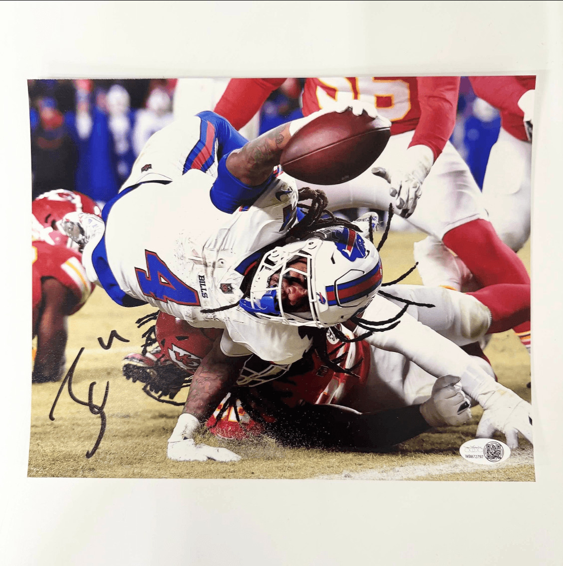 Autographed/Signed James Cook Buffalo Bills 8x10 Football Photo JSA COA Autographed/Signed James Cook Buffalo Bills 8x10 Football Photo JSA COA