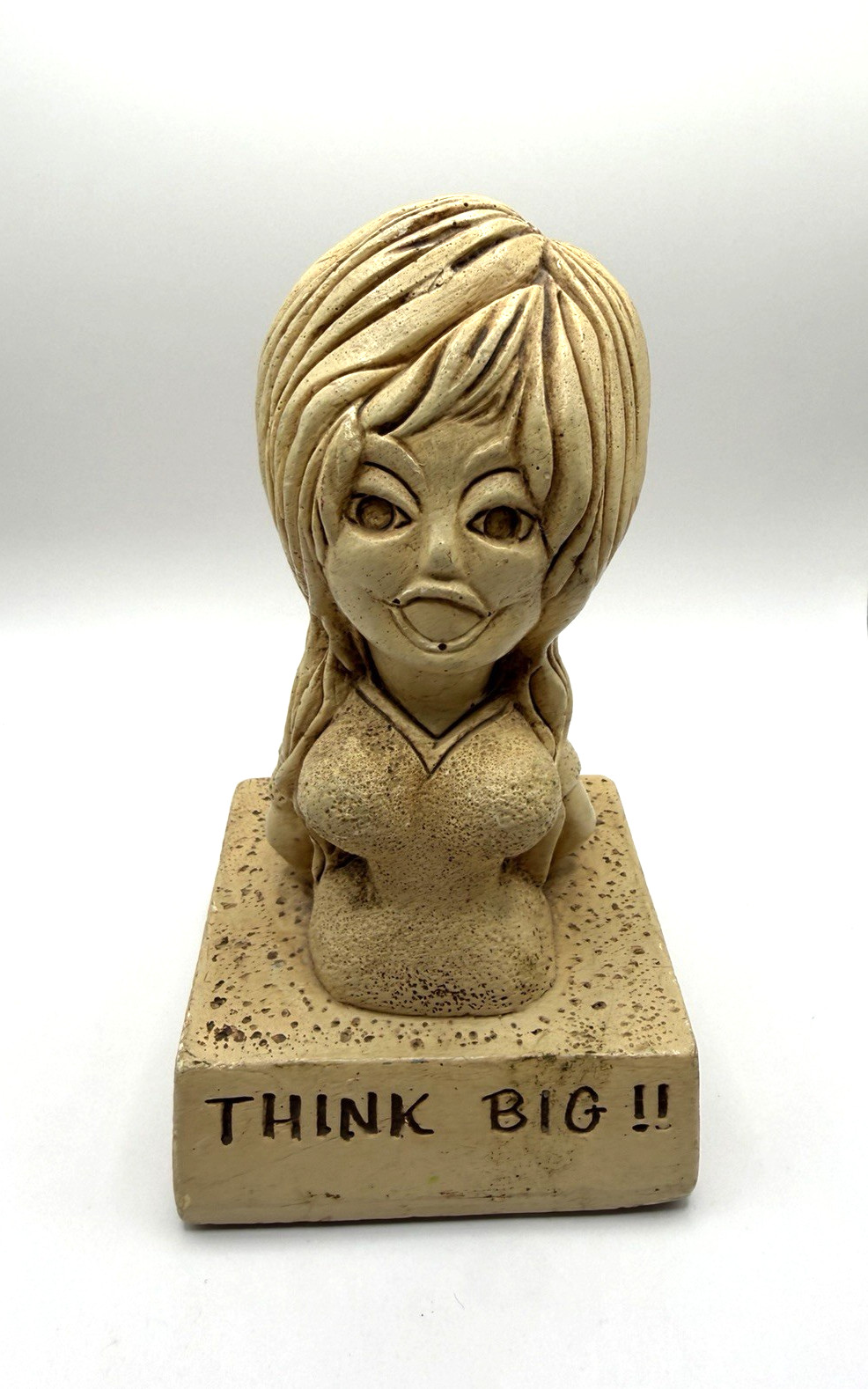 1968 Paula Sillisculpt Think Big W65 Dolly Parton Figurine Vintage Resin Statue