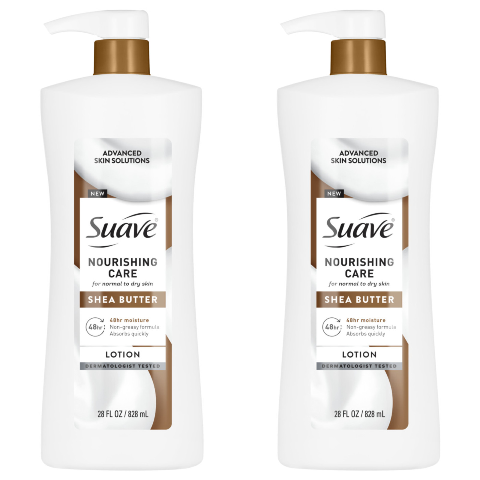 Suave Nourishing Care Hand & Body Lotion Shea Butter Dry Skin 2 Pack 28 fl oz