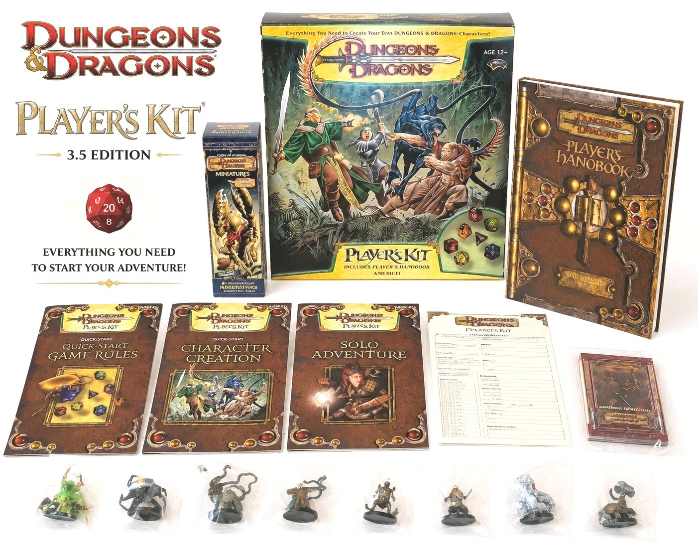 D&D Wizards Of The Coast v3.5 Players Kit Dungeons & Dragons Create Characters*