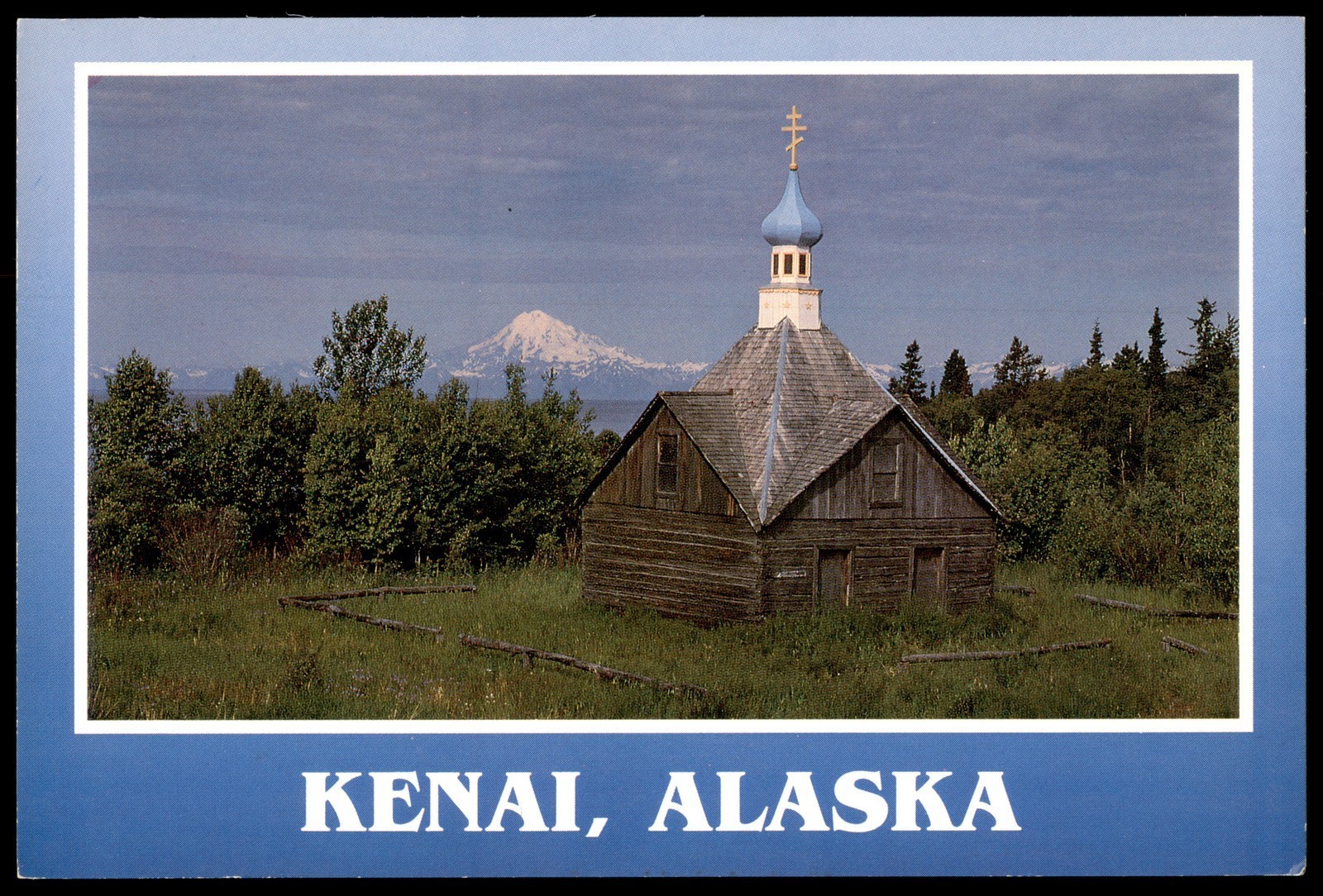 Kenai Alaska Historic Russian Orthodox Church Postcard Scenic View