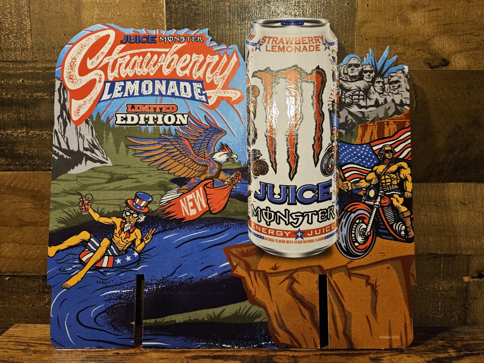Monster Energy Drink Strawberry Lemonade Flavor LTO Signage USA Monster Energy Drink Strawberry Lemonade Flavor LTO Signage USA